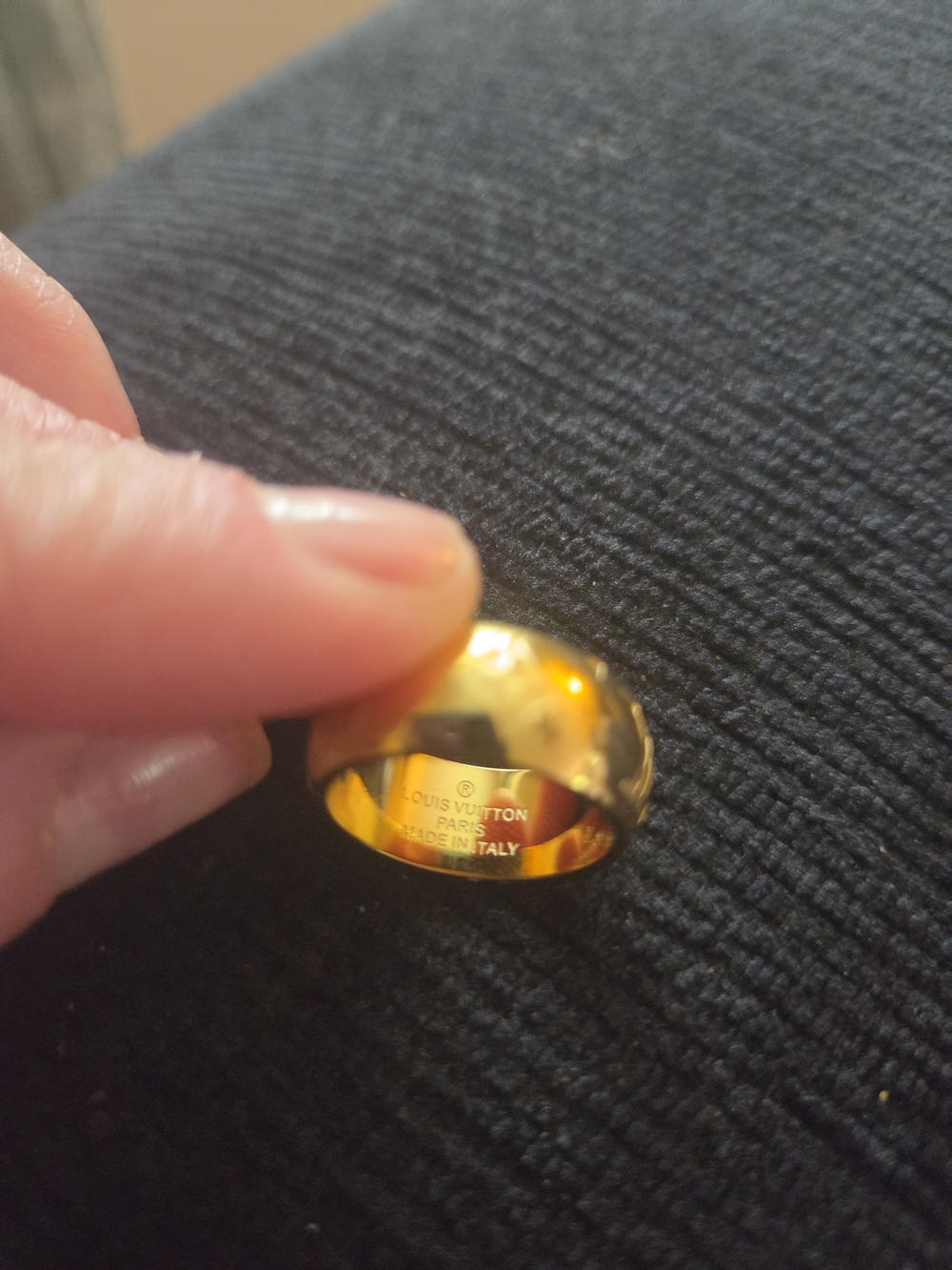 Gold Plated Dome Statement Ring - Picture 2 of 3